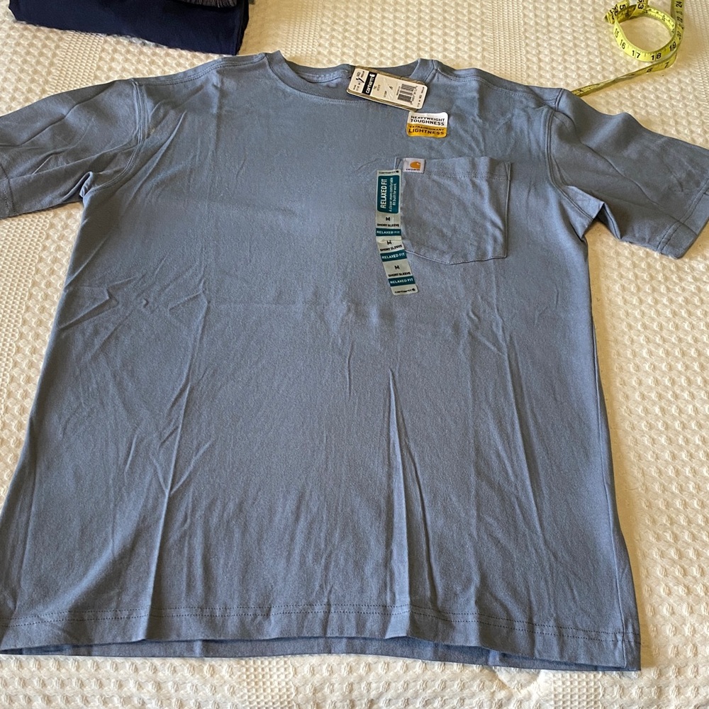 Carhartt Men's Light Blue Short Sleeve Pocket Tee